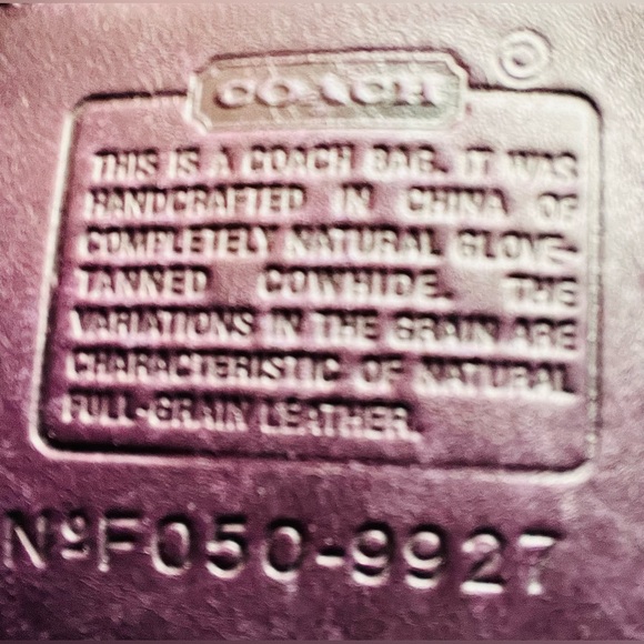 Vintage Coach Willis Bag purple aubergine eggplant 9927 - Picture 14 of 14